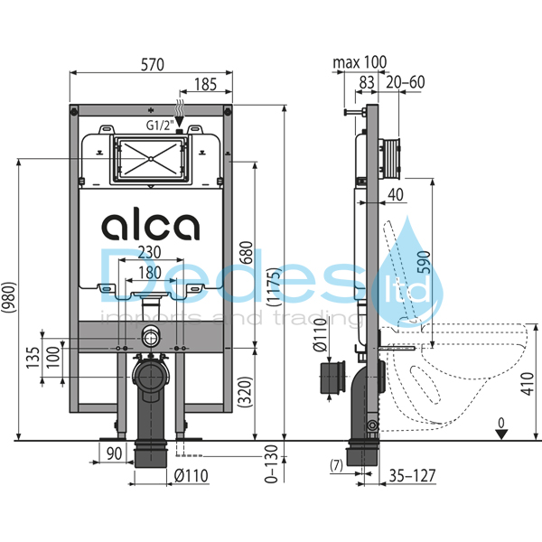 ΦΩΤΟΓΡΑΦΙΑ 2 ΚΑΖΑΝΑΚΙ ΕΝΤΟΙΧΙΣΜΟΥ SLIM AM1101/1200 ALCAPLAST Β/Τ ΔΑΠΕΔΟΥ EN997 400kg.ΓΙΑ ΚΡΕΜΑΣΤΗ W/C ΧΩΡΙΣ ΠΛΑΚΑ