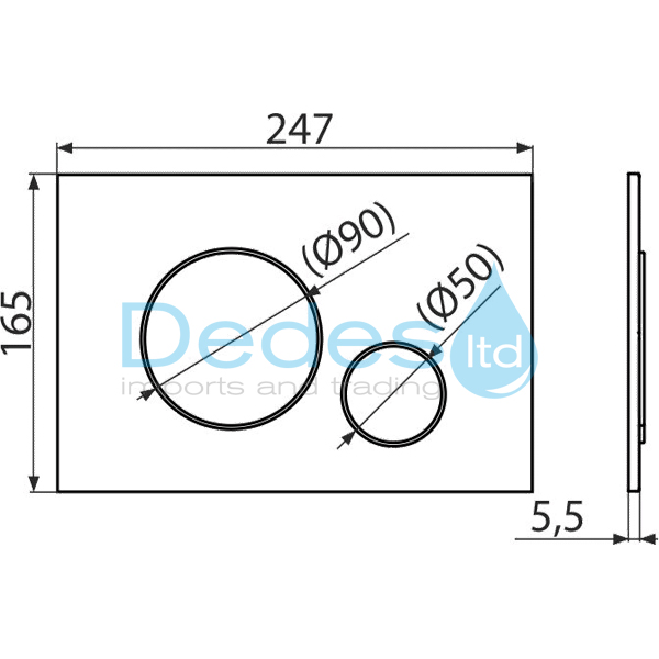 ΦΩΤΟΓΡΑΦΙΑ 2 ΠΛΑΚΑ ΠΑΡΑΛΛ/ΓΡΑΜΗ ΛΕΥΚΗ M670 ALCAPLAST 247x165x5mm ΜΕ ΙΙ ΠΑΤΗΜΑ ΣΤΡΟΓΓ.Φ90-Φ50 ΓΙΑ ΚΑΖΑΝ.ΕΝΤΟΙΧΙΣΜ.