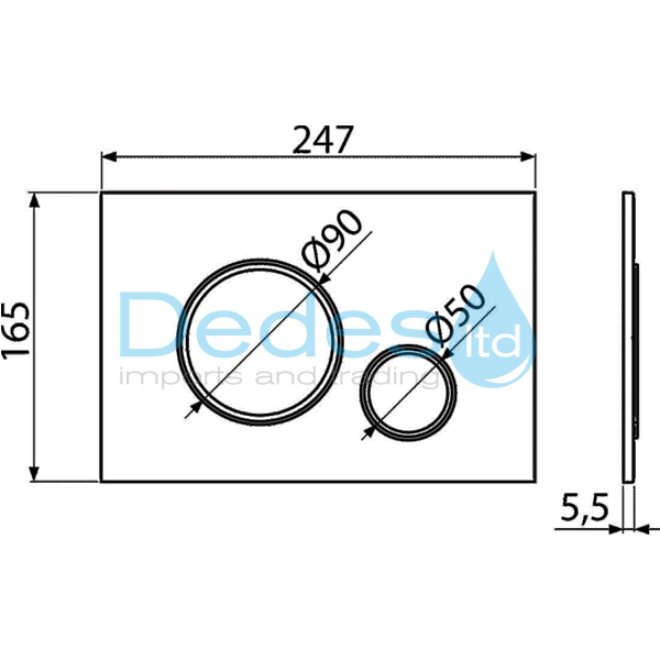ΦΩΤΟΓΡΑΦΙΑ 2 ΠΛΑΚΑ ΠΑΡΑΛΛ/ΓΡΑΜΗ ΛΕΥΚΗ MATT M776 THIN ALCAPLAST 247x165x5mm ΙΙ ΠΑΤΗΜΑ ΚΥΚΛ. ΧΡΩΜΕ ΣΤΡΟΓΓ.Φ90-Φ50