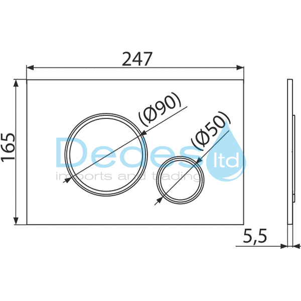 ΦΩΤΟΓΡΑΦΙΑ 2 ΠΛΑΚΑ ΠΑΡΑΛΛ/ΓΡΑΜΗ ΛΕΥΚΗ-ΓΥΑΛΙΣ M770 THIN ALCAPLAST 247x165x5mm ΙΙ ΠΑΤΗΜΑ ΚΥΚΛ. ΧΡΩΜΕ ΣΤΡΟΓΓ.Φ90-Φ50