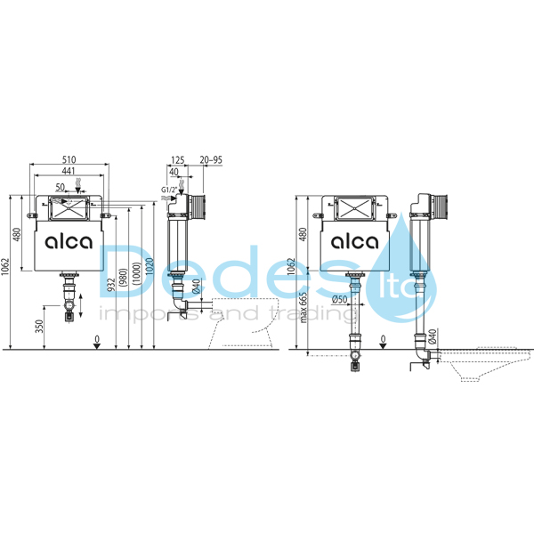 ΦΩΤΟΓΡΑΦΙΑ 4 ΚΑΖΑΝΑΚΙ ΕΝΤΟΙΧΙΣΜΟΥ AM112 ALCAPLAST ΤΟΙΧΟΥ EN 14124, EN 14055 ΓΙΑ ΕΠΙΚ/ΝΕΣ WC ΧΩΡΙΣ ΠΛΑΚΑ