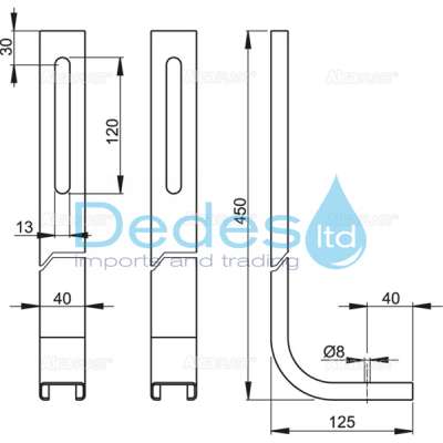 ΦΩΤΟΓΡΑΦΙΑ 2 ΣΤΗΡΙΓΜΑΤΑ ΜΕΤΑΛΛΙΚΑ ΔΑΠΕΔΟΥ M90 ALCAPLAST ΖΕΥΓΟΣ ΓΙΑ ΚΑΖΑΝΑΚΙ ΕΝΤΟΙΧΙΣΝΟΥ A100 & A115