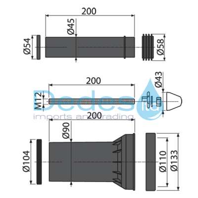 ΦΩΤΟΓΡΑΦΙΑ 2 ΣΕΤ ΚΟΜΠΛΕ ΑΝΤΑΛΛΑΚΤΙΚΑ Μ900 ALCAPLAST ΒΙΔΕΣ-ΠΡΟΕΚΤΑΣΗ-ΕΞΟΔΟ ΓΙΑ ΚΑΖΑΝΑΚΙ ΕΝΤΟΙΧΙΣΜΟΥ