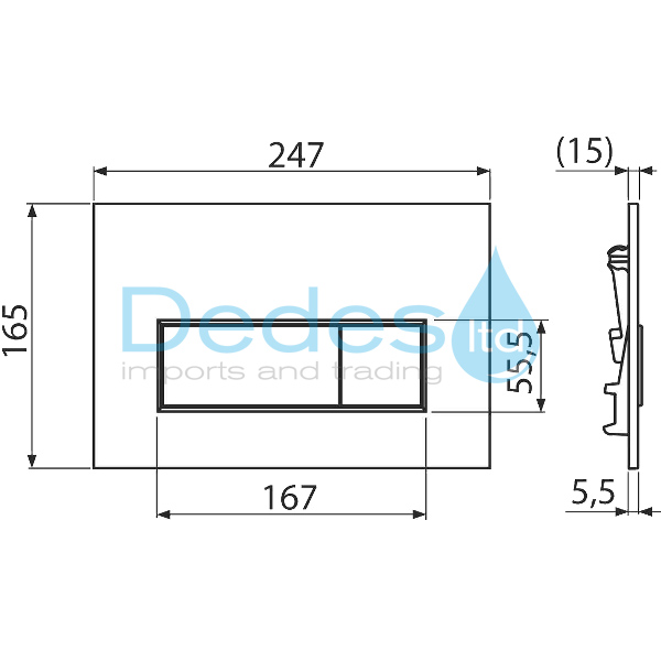 ΦΩΤΟΓΡΑΦΙΑ 2 ΠΛΑΚΑ ΠΑΡΑΛΛ/ΓΡΑΜΗ ΧΡΥΣΗ GOLD MATT THIN M57-G-Μ ALCAPLAST 247x165x5mm ΙΙ ΠΑΤ.ΤΕΤΡΑΓ. ΓΙΑ ΚΑΖ. ΕΝΤΟΙΧ