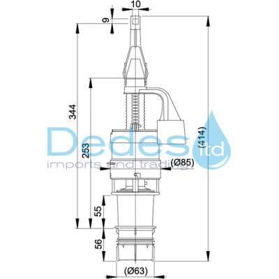 ΦΩΤΟΓΡΑΦΙΑ 2 ΜΗΧΑΝΙΣΜΟΣ ECOLOGY A06E ALCAPLAST 2/4 Lit.ECONOMY ΓΙΑ ΚΑΖΑΝ.ΕΝΤΟΙΧΙΣ.ΔΑΠΕΔ.Α101/1200,ΤΟΙΧ.Α100/1000