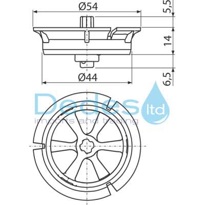 ΦΩΤΟΓΡΑΦΙΑ 2 ΡΥΘΜΙΣΤΗΣ ΡΟΗΣ ΝΕΡΟΥ P115 ALCAPLAST ΛΕΥΚΟΣ ΑΠΟ ΠΟΛΥΠΡΟΠΥΛΕΝΙΟ ΓΙΑ ΜΗΧΑΝΙΣΜΟΥΣ ECOLOGY