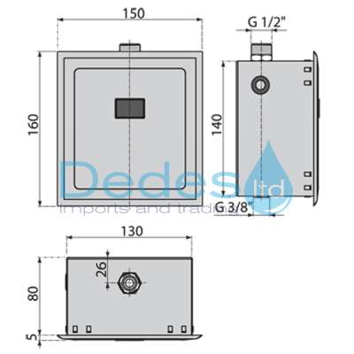 ΦΩΤΟΓΡΑΦΙΑ 2 ΦΩΤΟΚΥΤΤΑΡΟ 8,5W ΓΙΑ ΟΥΡΗΤΗΡΙΟ ΧΡΩΜΕ 1/2" ΕΝΤΟΙΧΙΣΜΟΥ ASP4 ALCAPLAST 160×150×80mm 12V