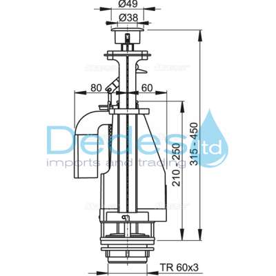 ΦΩΤΟΓΡΑΦΙΑ 2 ΜΗΧΑΝΙΣΜΟΣ ΚΑΖΑΝΑΚ. ΡΥΘΜΙΖ. A08Α ALCAPLAST ΜΗΧΑΝΙΚΟΣ ΔΙΠΛΗΣ ΛΕΙΤΟΥΡΓ.DUAL ΧΩΝΕΥΤΟ ΜΠΟΥΤΟΝ ΣΠΕΙΡΩΜ.2"