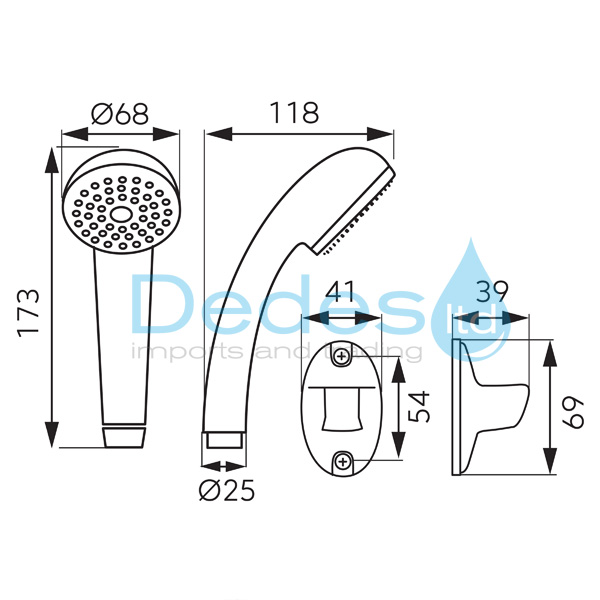 ΦΩΤΟΓΡΑΦΙΑ 2 ΚΙΤ ΜΠΑΝΙΟΥ PROMO ΧΡΩΜΕ ΜΕ ΤΗΛΕΦΩΝΟ ΚΑΘΑΡΙΖΟΜΕΝΟ, ΣΠΙΡΑΛ ΚΩΝΟΥ 150cm, ΣΤΗΡΙΓΜΑ ΝΤΟΥΣ ABS, ΣΕ BLISTER