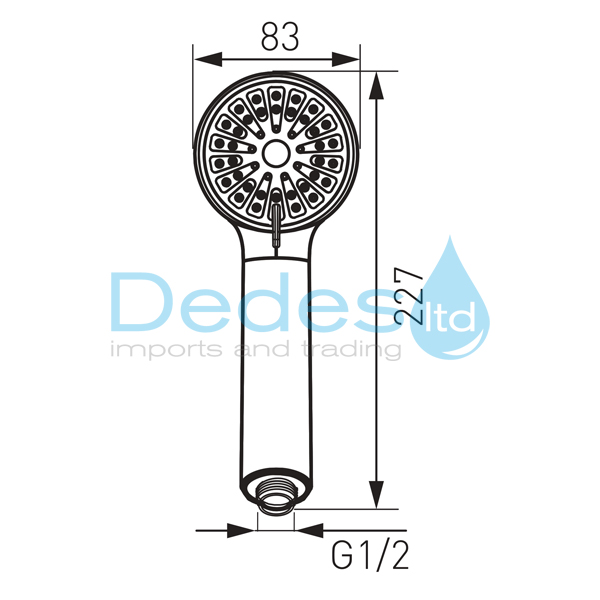 ΦΩΤΟΓΡΑΦΙΑ 2 ΤΗΛΕΦΩΝΟ ΜΠΑΝΙΟΥ ΧΡΩΜΕ CORTESSA S330 ΣΤΡΟΓΓ. 3ΘΕΣΕΩΝ FERRO ABS Φ83mm L=227mm  ΚΑΘΑΡ/ΜΕΝΟ ΣΕ ΚΟΥΤΙ
