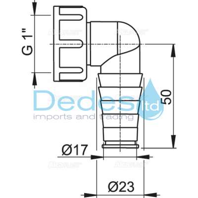 ΦΩΤΟΓΡΑΦΙΑ 2 ΓΩΝΙΑ ΑΝΤΑΛΛΑΚΤΙΚΟ P0048 1"ΘΗΛ.xΦ17-Φ23 ALCAPLAST ΑΠΟ ΤΑΦ ΕΞΑΓΩΓΗΣ ΠΛΥΝΤΗΡΙΟΥ