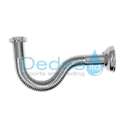 ΦΩΤΟΓΡΑΦΙΑ 2 ΣΙΦΩΝ-ΣΠΙΡΑΛ ΕΥΚΑΜΠΤΟ ΟΡΕΙΧΑΛΚΙΝΟ 50cm ΧΡΩΜΕ ΝΙΠΤΗΡΟΣ ΜΕΤΑΛΛΙΚΟ 1.1/4" ΡΑΚΟΡ x Φ32 ΕΞΟΔΟ ΜΕ ΡΟΖΕΤΑ