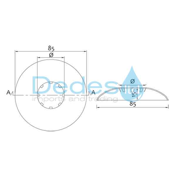 ΦΩΤΟΓΡΑΦΙΑ 2 ΡΟΖΕΤΑ ΠΛΑΣΤΙΚΗ ΛΕΥΚΗ Φ40 x H14 x Φ85 ΓΥΑΛΙΣΤΕΡΗ ΙΤΑΛΙΑΣ ΣΙΦΩΝΙΟΥ ΝΕΡΟΧΥΤΟΥ