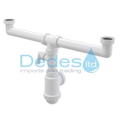 ΛΙΠΟΣΥΛΛΕΚΤΗΣ A448P ALCAPLAST ΔΙΠΛΟΣ ΧΩΡΙΣ ΒΑΛΒΙΔΑ ΜΕ ΠΑΡΟΧΗ ΠΛΥΝΤΗΡΙΟΥ & ΥΠΟΔΟΧΗ ΓΙΑ Φ40/50 ΕΞΟΔΟ