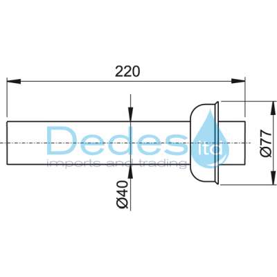 ΦΩΤΟΓΡΑΦΙΑ 2 ΠΛΑΣΤΙΚΗ ΕΞΟΔΟ P046 ALCAPLAST ΛΕΥΚΗ Φ40-22cm & ΡΟΖΕΤΑ Φ77 