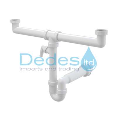 ΣΙΦΩΝ ΝΕΡΟΧΥΤΟΥ ΣΩΛΗΝΩΤΟ A86 ALCAPLAST ΔΙΠΛΟ ΧΩΡΙΣ ΒΑΛΒΙΔΑ ΜΕ ΠΑΡΟΧΗ ΠΛΥΝΤΗΡΙΟΥ & ΕΞΟΔΟ Φ40