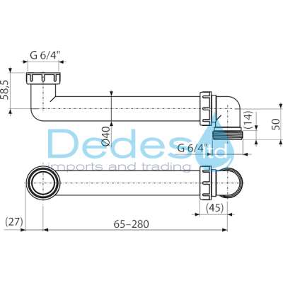 ΦΩΤΟΓΡΑΦΙΑ 2 ΓΩΝΙΑ ΕΞΟΙΚΟΝΟΜΗΣΗΣ ΧΩΡΟΥ P109 ALCAPLAST Φ40 L65-280 ΠΟΛΥΠΡΟΠΥΛΕΝΙΟΥ 1.1/2" ΘΗΛ.x 1.1/2" ΑΡΣΕΝ.
