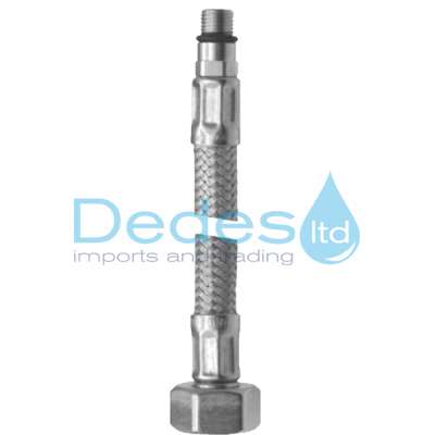 ΣΠΙΡΑΛ ΣΥΝΔΕΣΕΩΣ ΜΠΑΤΑΡΙΩΝ ΙΝΟΧ 40cm QUICKFLEX Art.232 Μ10 ΑΡΣΕΝΙΚΟ x 3/8" ΘΗΛΥΚΟ ΜΕ O-RING