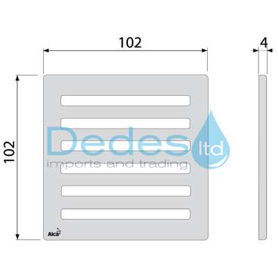 ΦΩΤΟΓΡΑΦΙΑ 2 ΣΧΑΡΑ ΤΕΤΡΑΓΩΝΗ ΠΟΛΥΤΕΛΕΙΑΣ INOX MPV003 ALCAPLAST 102x102x4mm ΑΝΟΞΕΙΔΩΤΗ 230gr ΓΙΑ ΣΙΦΩΝ APV26