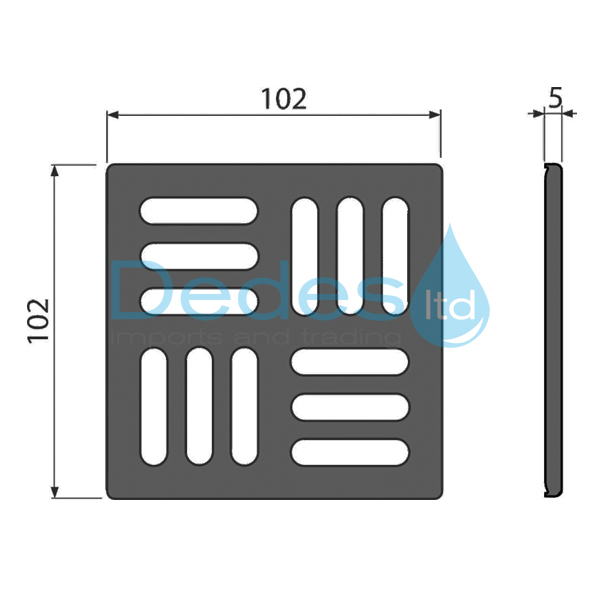 ΦΩΤΟΓΡΑΦΙΑ 2 ΣΧΑΡΑ ΤΕΤΡΑΓΩΝΗ ΠΟΛΥΤΕΛΕΙΑΣ ΜΑΥΡΗ MPV004-BLACK ALCAPLAST 102x102x4mm ΑΝΟΞΕΙΔ. 230gr ΓΙΑ ΣΙΦΩΝ APV26