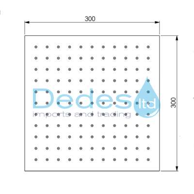 ΦΩΤΟΓΡΑΦΙΑ 3 ΚΩΔΩΝΑΣ ΝΤΟΥΣ INOX ΤΕΤΡΑΓΩΝΟΣ 300x300x2mm AISI 304 1/2" ΘΗΛ. LISBONA-QUADRO 144 ΑΚΙΔΕΣ ΙΤΑΛ.ΣΕ ΚΟΥΤΙ