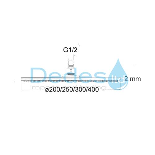 ΦΩΤΟΓΡΑΦΙΑ 2 ΚΩΔΩΝΑΣ ΝΤΟΥΣ INOX ΤΕΤΡΑΓΩΝΟΣ 250x250x2mm AISI 304 1/2" ΘΗΛ. LISBONA-QUADRO 100 ΑΚΙΔΕΣ ΣΕ ΚΟΥΤΙ ΙΤΑΛ