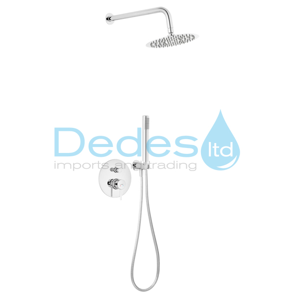 ΚΙΤ ΕΝΤΟΙΧΙΣΜΟΥ CIRICULUS ΧΡΩΜΕ ΜΕ ΜΠΑΤΑΡ. ΚΩΔΩΝΑ INOX Φ200, ΒΡΑΧ. 35cm, ΤΗΛΕΦ. ΣΠΙΡΑΛ 150cm, ΣΤΗΡ.