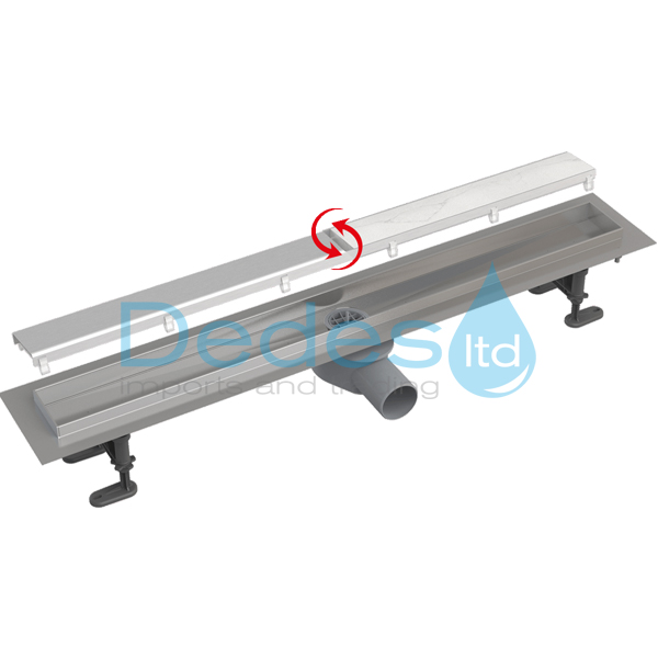 ΣΙΦΩΝ ΝΤΟΥΣ ΕΥΘΥΓΡAMΟ Φ50 APZ13-DOUBLE9-550 ALCAPLAST FIT AND GO L=610mm G=66mm H1=81mm H2=96-150mm