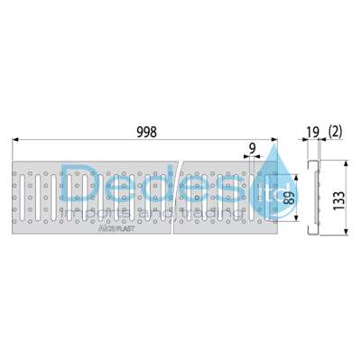 ΦΩΤΟΓΡΑΦΙΑ 2 ΣΧΑΡΑ ΓΑΛΒΑΝΙΖΕ "C" ΠΡΟΦΙΛ A15 ALCAPLAST 998x133x19 mm ΓΙΑ ΚΑΝΑΛΙ ΥΔΑΤΩΝ AVZ102 ΠΟΛΥΠΡΟΠΥΛΕΝΙΟΥ