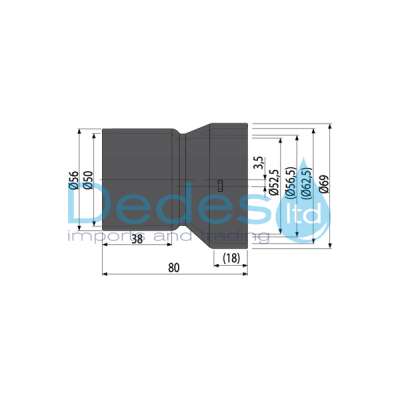 ΦΩΤΟΓΡΑΦΙΑ 2 ΑΝΤΑΠΤΟΡΑΣ ΠΛΑΙΝΗΣ ΣΥΝΔΕΣΗΣ AVZ-P003 ALCAPLAST Φ70xΦ50x80mm ΠΟΛΥΠΡΟΠΥΛΕΝΙΟΥ ΓΙΑ ΚΑΝΑΛΙ ΥΔΑΤΩΝ