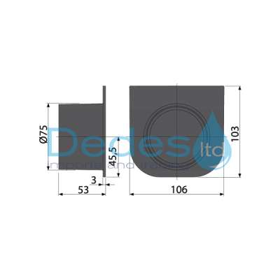 ΦΩΤΟΓΡΑΦΙΑ 2 ΤΑΠΑ ΚΛΕΙΣΙΜΑΤΟΣ-ΕΞΟΔΟΣ AVZ-P004 ALCAPLAST Φ75 ΠΟΛΥΠΡΟΠΥΛΕΝΙΟΥ 105x106x55mm ΓΙΑ ΚΑΝΑΛΙ ΥΔΑΤΩΝ