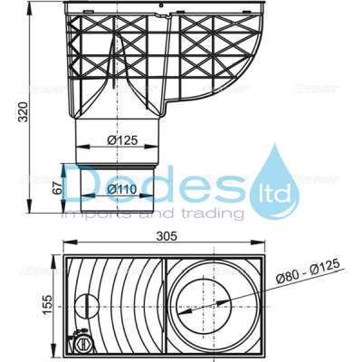 ΦΩΤΟΓΡΑΦΙΑ 2 ΦΡΕΑΤΙΟ ΣΥΛΛΟΓΗΣ ΥΔΑΤΩΝ Φ110 AGV4S ALCAPLAST 300x155 ΜΕ ΕΞΟΔΟ ΣΥΣΤΟΛΙΚΗ 125/110 ΠΟΛΥΠΡΟΠΥΛΕΝΙΟΥ