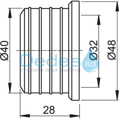 ΦΩΤΟΓΡΑΦΙΑ 2 ΛΑΣΤΙΧΟ ΚΑΤΣΑΡΟ ΜΑΥΡΟ Z003 ALCAPLAST ΖΓΟΥΡΟ Φ40 x Φ32 ΓΙΑ ΛΕΚΑΝΕΣ W/C ΕΛΑΣΤΙΚΟ L=28mm