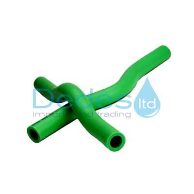 ΦΩΤΟΓΡΑΦΙΑ 2 ΣΩΛΗΝΑΚΙ ΜΕ ΚΑΜΠΥΛΗ Φ25 B/T ΠΡΑΣΙΝΟ PN20 PPR-T SOLISAN ΠΟΛΥΠΡΟΠΥΛΕΝΙΟΥ 30cm