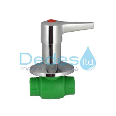 ΔΙΑΚΟΠΤΗΣ ΕΝΤΟΙΧΙΣ. ΣΦΑΙΡΙΚ.ΠΡΑΣΙΝΟΣ PPR Φ20 Β/Τ ΠΟΛΥΠΡΟΠΥΛΕΝΙΟΥ PN25 ΜΕ ΧΕΡΟΥΛΙ ΜΑΚΡΥ ΣΩΜΑ & ΡΟΖΕΤΑ